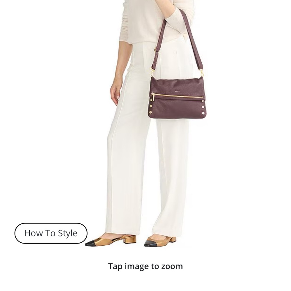 Hammitt Plum Leather Crossbody with Gold Hardware